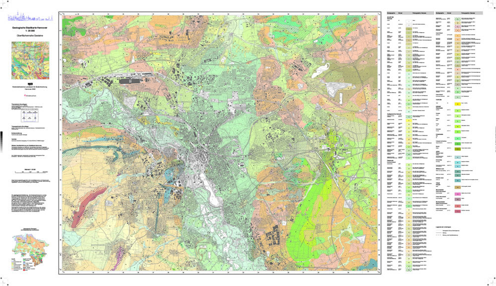 Geologische Stadtkarte von Hannover 1: 25 000 – Oberflächennahe