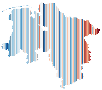 Warming Stripes Niedersachsen 2022