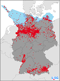 Bohrungen mit Abweichdaten