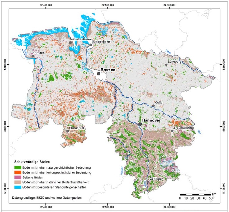 Schutzwürdige Böden in Niedersachsen