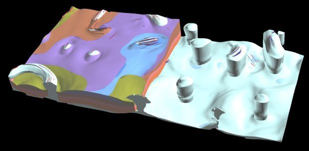 Dreidimensionale Modellierung des Geotektonischen Atlas