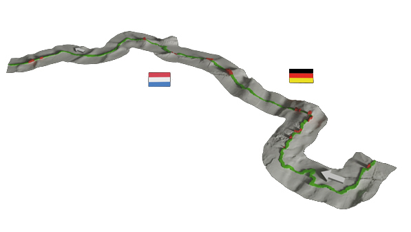 Zwei korrespondierende Horizonte entlang der deutsch-niederländischen Grenze