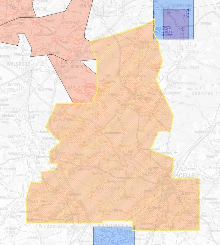 Vormaliges Erlaubnisfeld „Celle“.