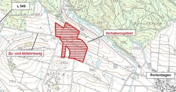 Knapp 17 Hektar nimmt das gesamte Vorhaben in Anspruch, gut 12 Hektar davon sind Ab-baufläche, im Nordwesten wird der Gips zum Schutz von Anwohnern untertägig gewonnen