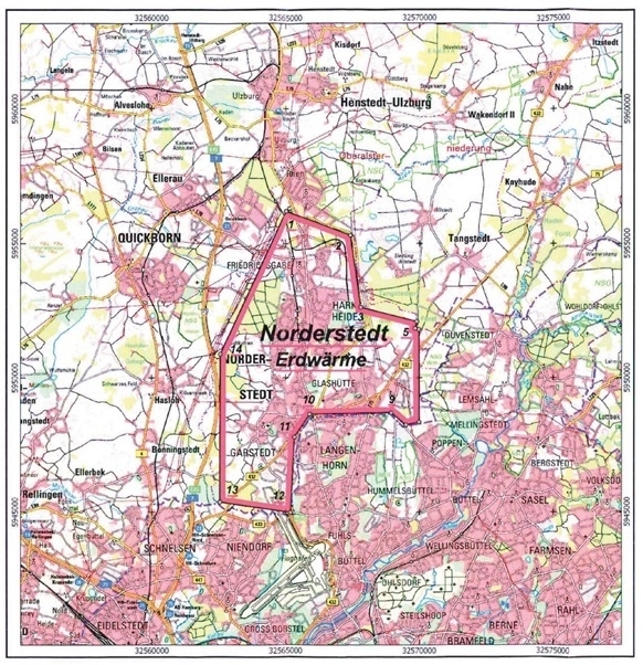 Das Erlaubnisfeld „Norderstedt“