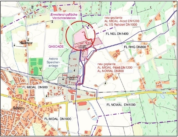 Die Gascade Gastransport GmbH will ihre Verdichterstation in Rehden nach Norden erweitern.