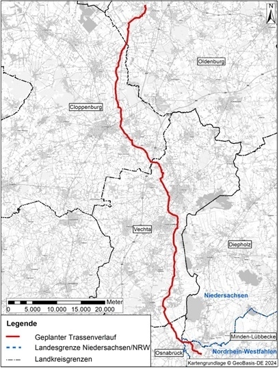 Die WAD soll von Wardenburg nach Drohne verlaufen.