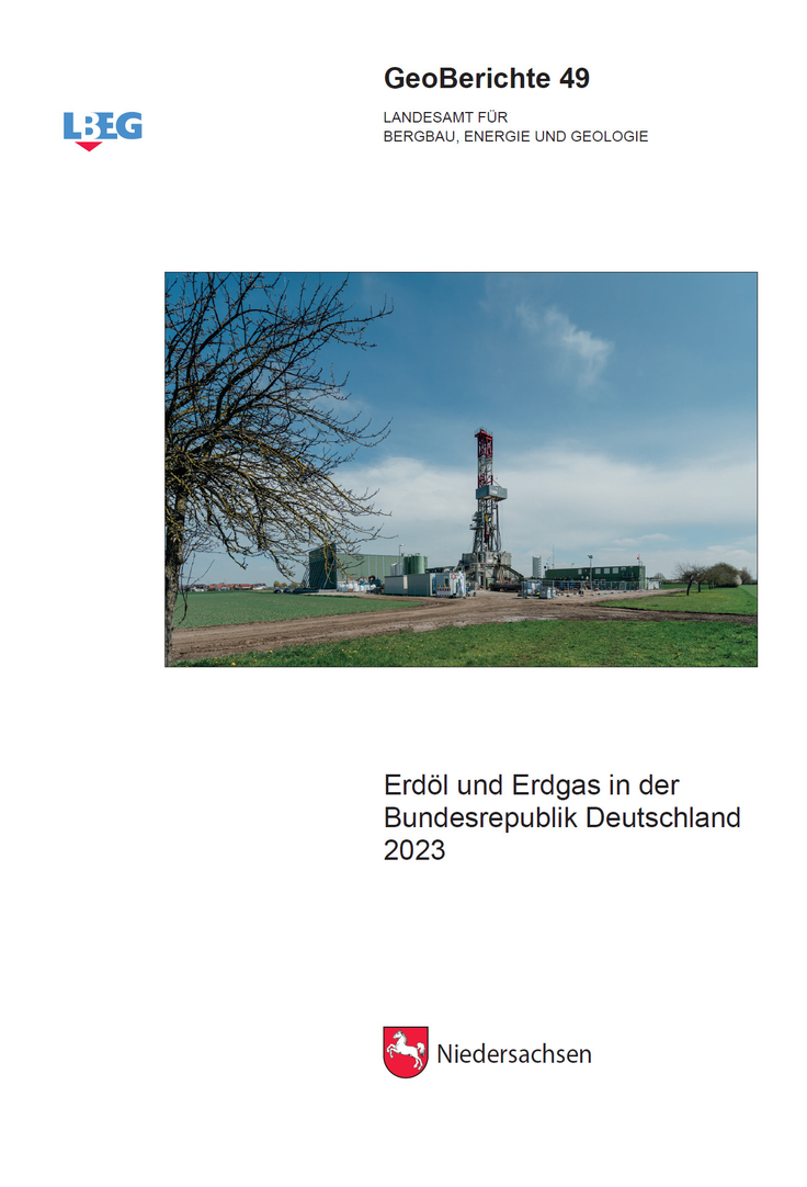 Die Titelseite des Jahresberichts „Erdöl und Erdgas in der Bundesrepublik Deutschland 2023“.