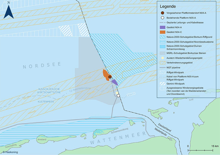 Die Karte zeigt die Lage des Projekts in der Nordsee.