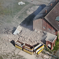 Gesprengter Wasserturm, Werksgelände Riedel, Hänigsen