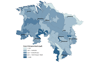 Arsen-Hintergrundwerte im Grundwasser für alle hydrogeologischen Teilräume Niedersachsens.
